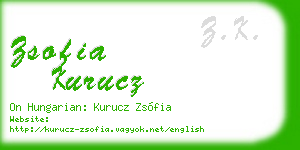zsofia kurucz business card